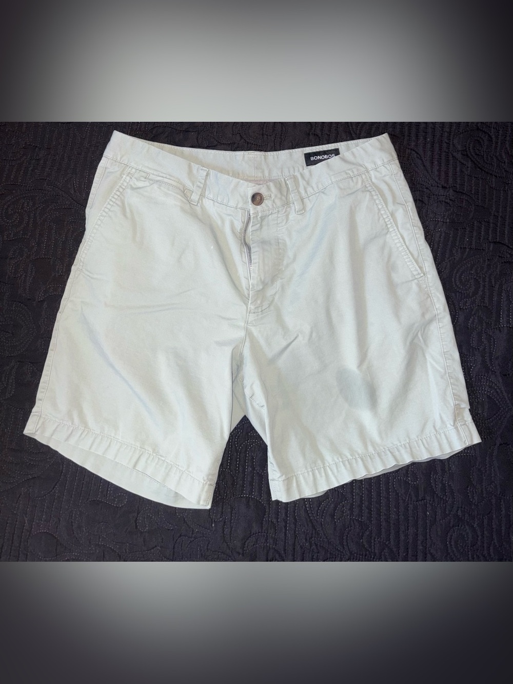 Bonobos Men's Light Gray Flat Front Chino Shorts Size 32